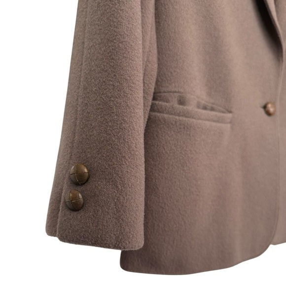 Mondi Vintage Wool Blazer Jacket Women’s Size 34 = Small Tan Brown 80s 90s - Picture 2 of 7